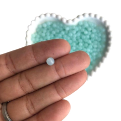 MIÇANGA BOLINHA TRANSPARENTE FOSCA AZUL (6MM) - 20 GRAMAS - comprar online