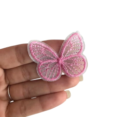 APLIQUE BORBOLETA VOAL - 1 UNIDADE - Loja da Laceira