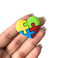 Aplique Coração Autismo Emborrachado - 1 unidade - comprar online