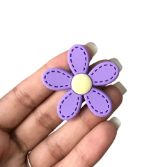 Aplique Flor Pespontada Emborrachada - 1 unidade - comprar online