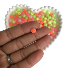 MIÇANGA BOLINHA TRANSPARENTE COM MIOLO COLORIDO NEON (8MM) - 20 GRAMAS - comprar online