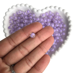 MIÇANGA BOLINHA TRANSPARENTE COM MIOLO LILÁS (8MM) - 20 GRAMAS - comprar online