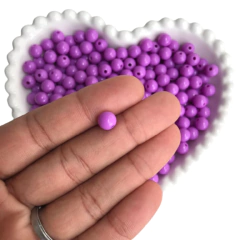 MIÇANGA BOLINHA LISA LILÁS ESCURO (8MM) - 20 GRAMAS - comprar online