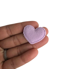 APLIQUE CORAÇÃO VELUDO COTELÊ - 1 UNIDADE - Loja da Laceira