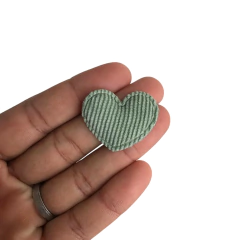 APLIQUE CORAÇÃO VELUDO COTELÊ - 1 UNIDADE - comprar online