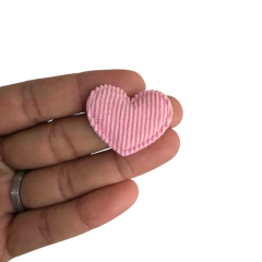 APLIQUE CORAÇÃO VELUDO COTELÊ - 1 UNIDADE - loja online