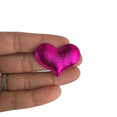 APLIQUE CORAÇÃO METALIZADO - 1 UNIDADE na internet