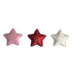 APLIQUE ESTRELA COM GLITTER - 1 UNIDADE