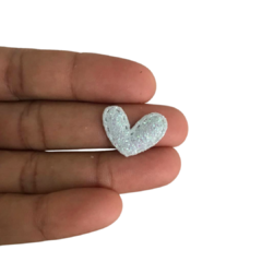 APLIQUE MINI CORAÇÃO COM GLITTER - 5 UNIDADES na internet