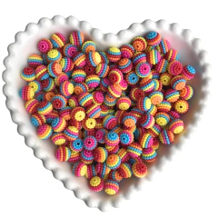 MIÇANGA CRAQUELADA COLORIDA (8MM) - 10 GRAMAS