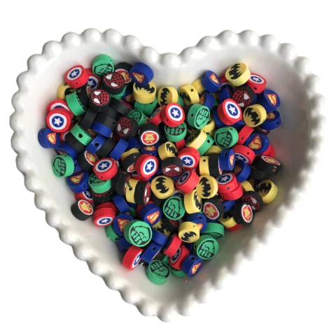 Entremeio de Super-Heróis de Fimo - 10 unidades