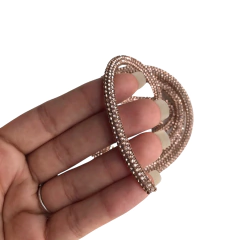 TUBO DE STRASS CRAVEJADO COBRE - 1 METRO - comprar online