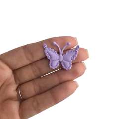 APLIQUE BORBOLETA DE TECIDO - Loja da Laceira