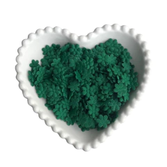 APLIQUE MINI FLORZINHA DE TECIDO PRENSADA VERDE BANDEIRA