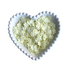 APLIQUE MINI FLORZINHA DE TECIDO PRENSADA AMARELO BEBÊ