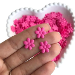 APLIQUE MINI FLORZINHA DE TECIDO PRENSADA ROSA MÉDIO - comprar online