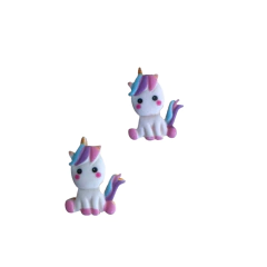 Aplique Unicórnio em Resina - 1 Unidade