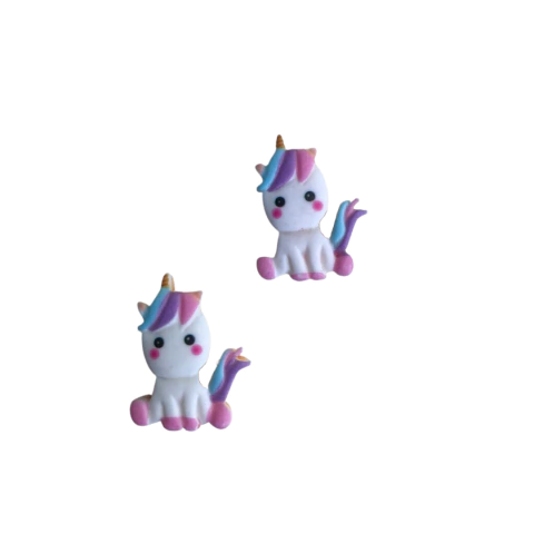 Aplique Unicórnio em Resina - 1 Unidade