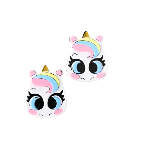 Aplique Unicórnio Para Laço em Acrílico - 1 Unidade