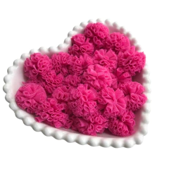 POMPOM MALHA TELINHA CORES VIBRANTES (2.5CM) - 4 UNIDADES - loja online