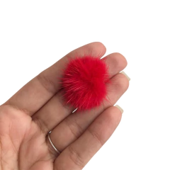 APLIQUE POMPOM PELINHO METADE PEQUENO (2.5CM) - 4 UNIDADES