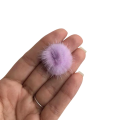 Imagem do APLIQUE POMPOM PELINHO METADE PEQUENO (2.5CM) - 4 UNIDADES