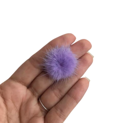 Imagem do APLIQUE POMPOM PELINHO METADE PEQUENO (2.5CM) - 4 UNIDADES