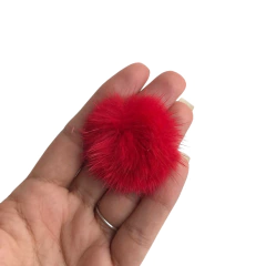 APLIQUE POMPOM PELINHO MÉDIO METADE (4.5CM) - 2 UNIDADES - Loja da Laceira