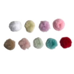 APLIQUE POMPOM PELINHO MÉDIO METADE (4.5CM) - 2 UNIDADES