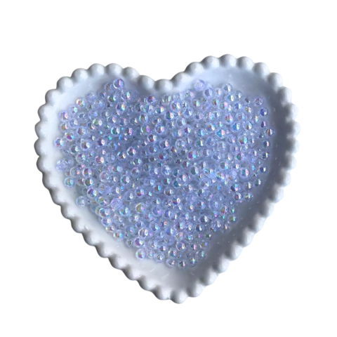 PÉROLA IRISADA COR TRANSPARENTE (6MM) - 20 GRAMAS