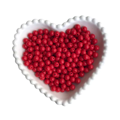 MIÇANGA BOLINHA LISA VERMELHO (8MM) - 20 GRAMAS