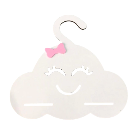 PORTA LAÇO NUVEM LAÇO ROSA MDF - 1 UNIDADE