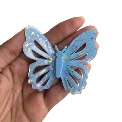 Imagem do APLIQUE BORBOLETA DUPLA P/ ARCO ACRÍLICO TRANSPARENTE - 1 UNIDADE