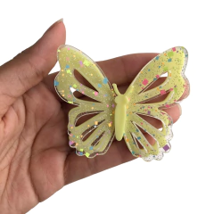 APLIQUE BORBOLETA DUPLA P/ ARCO ACRÍLICO TRANSPARENTE - 1 UNIDADE - comprar online