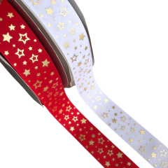 FITA GORGURÃO YAMA ESTAMPADA ESTRELAS 38MM - 2 METROS