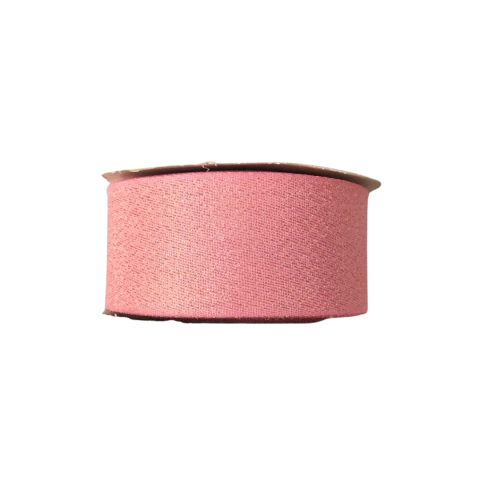 FITA LUREX ROSÊ/DOURADO (38MM) - ART FITAS - 2 METROS