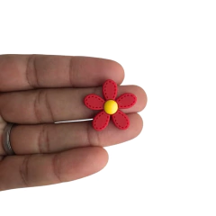 Aplique Flor Pespontada Pequena Emborrachada - 1 unidade - comprar online