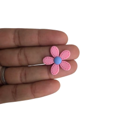 Aplique Flor Pespontada Pequena Emborrachada - 1 unidade - comprar online