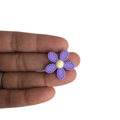 Aplique Flor Pespontada Pequena Emborrachada - 1 unidade - loja online