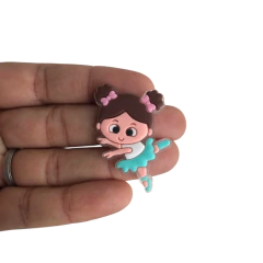 Aplique Bailarina Saia Verde emborrachado - 1 unidade - comprar online