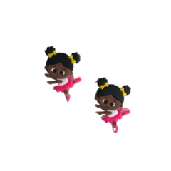 Aplique Bailarina Saia Rosa emborrachado - 1 unidade