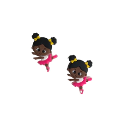 Aplique Bailarina Saia Rosa emborrachado - 1 unidade