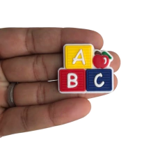 Aplique Cubo ABC Escolar Emborrachado - 1 unidade - comprar online