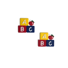 Aplique Cubo ABC Escolar Emborrachado - 1 unidade