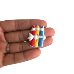 Aplique Trio de Lápis Escolar Emborrachado - 1 unidade - comprar online