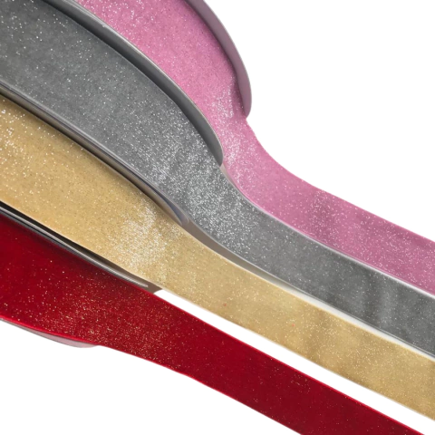 FITA VELUDO C/ BRILHO (38MM) - 1 METRO