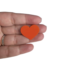 CORAÇÃO DE ACRILICO 3CM - 1 UNIDADE - Loja da Laceira