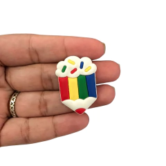 APLIQUE LÁPIS GRANULADO ESCOLAR EMBORRACHADO - 1 UNIDADE - comprar online