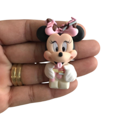 APLIQUE BISCUIT MINNIE C/ CHOCOLATE BRANCO - 1 UNIDADE - comprar online