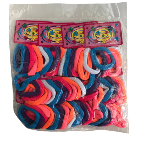 PACOTE DE XUXINHA DE CABELO COLORIDA - 72 UNIDADES